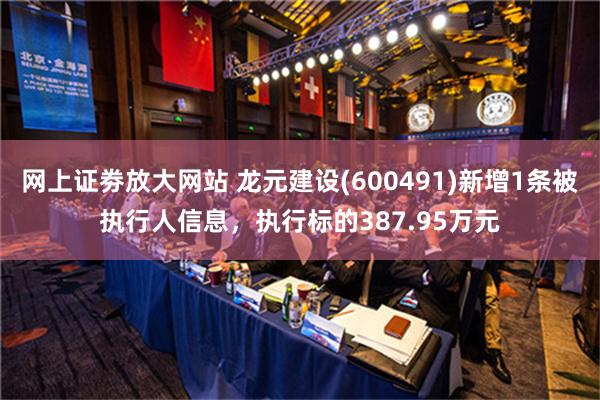 网上证劵放大网站 龙元建设(600491)新增1条被执行人信息，执行标的387.95万元