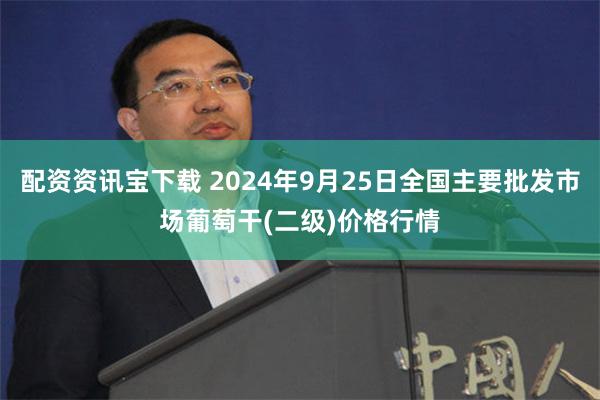 配资资讯宝下载 2024年9月25日全国主要批发市场葡萄干(二级)价格行情