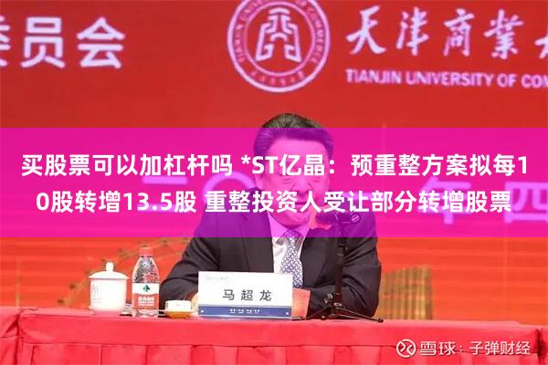 买股票可以加杠杆吗 *ST亿晶：预重整方案拟每10股转增13.5股 重整投资人受让部分转增股票