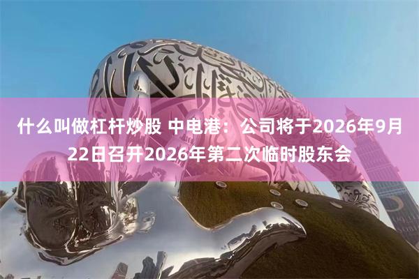 什么叫做杠杆炒股 中电港：公司将于2026年9月22日召开2026年第二次临时股东会